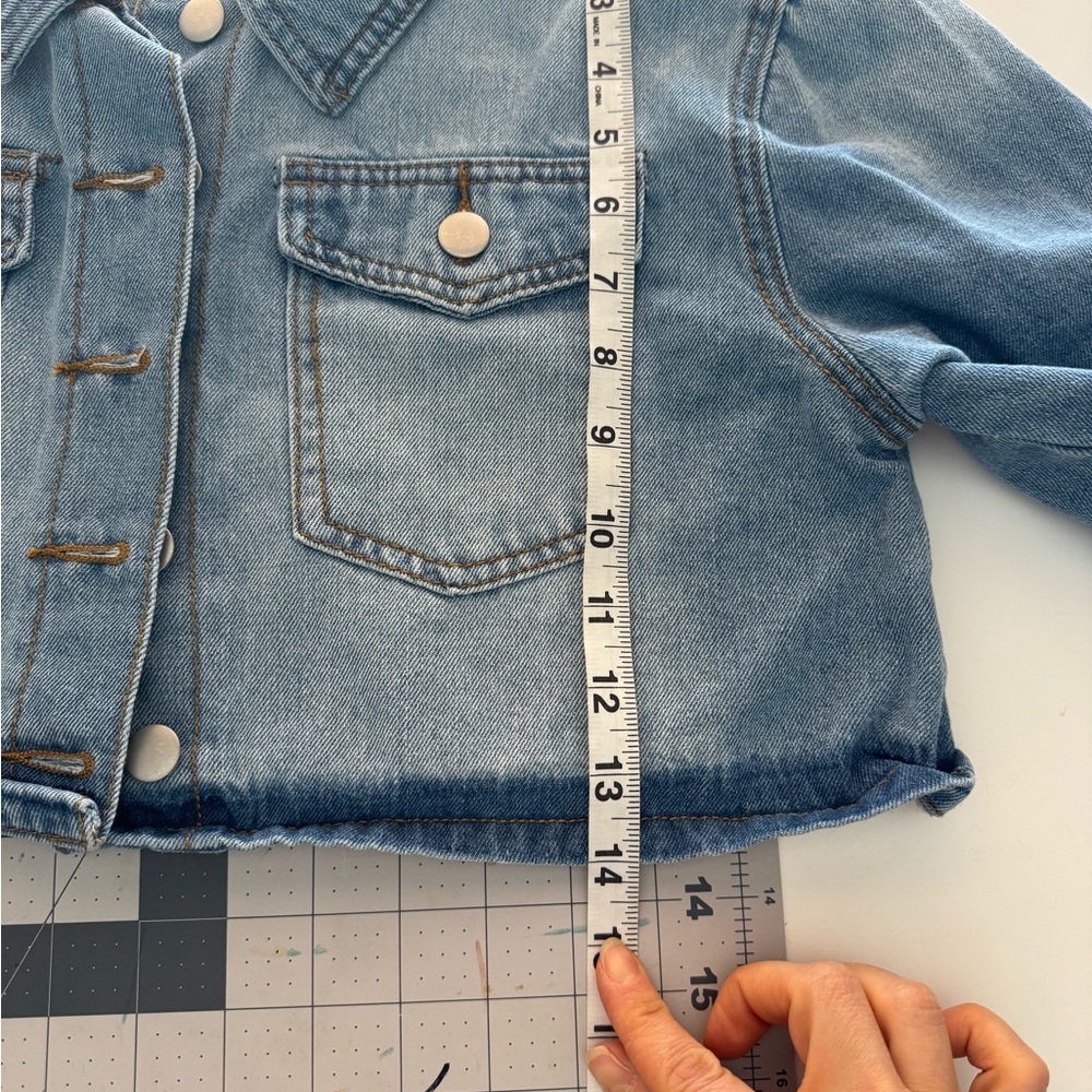 Cropped Jean jacket short sleeve - Picture 13 of 13